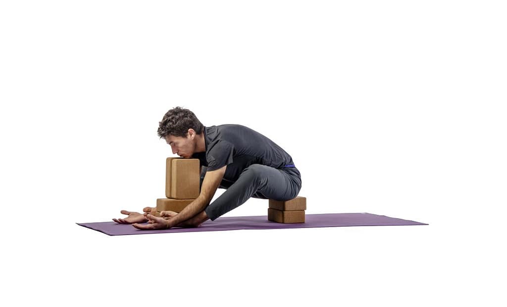 Mariposa Baddha Konasana con apoyos